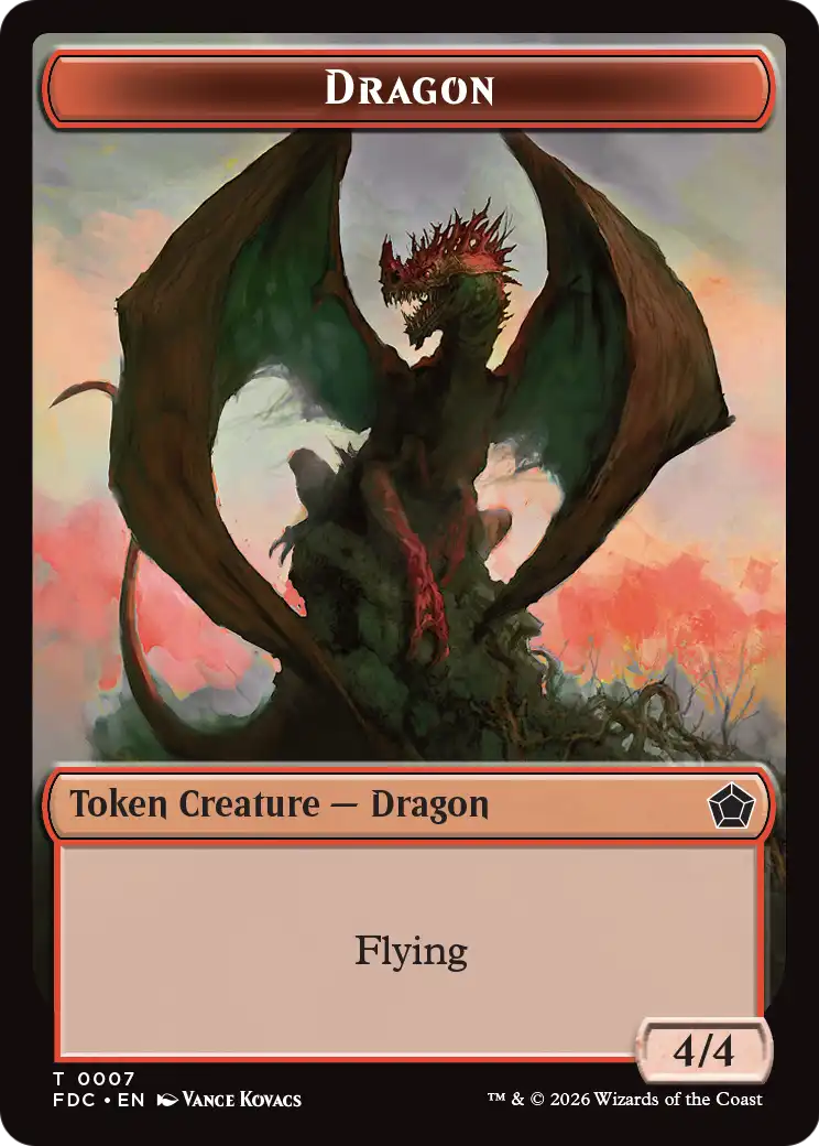 Dragon (0007) // Treasure Double-Sided Token [Foundations Commander Tokens] | Exor Games Summserside