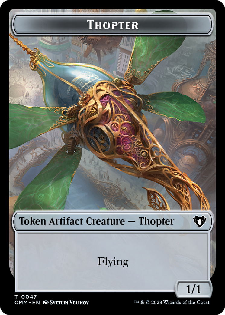 Thopter // Dragon (0020) Double-Sided Token [Commander Masters Tokens] | Exor Games Summserside