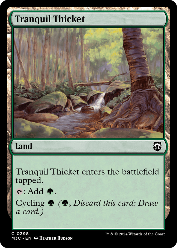 Tranquil Thicket (Ripple Foil) [Modern Horizons 3 Commander] | Exor Games Summserside