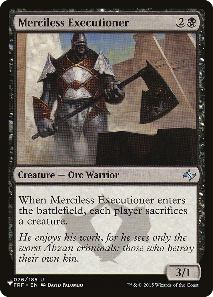 Merciless Executioner [The List] | Exor Games Summserside