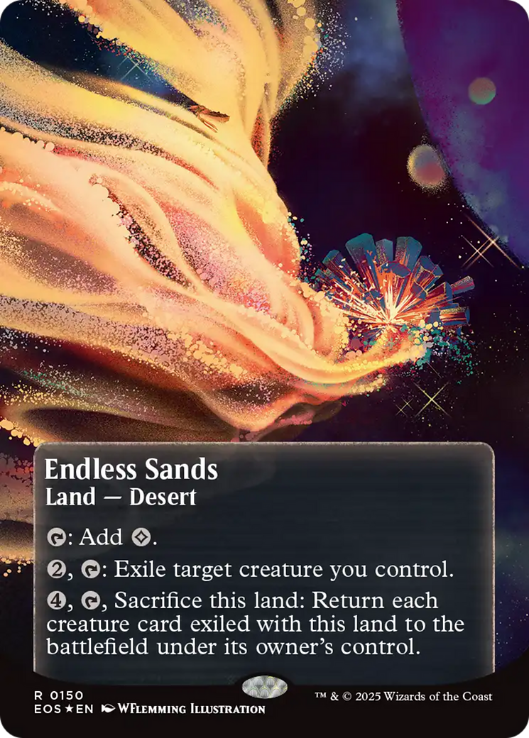 Endless Sands (0150) (Borderless) (Galaxy Foil) [Edge of Eternities: Stellar Sights] | Exor Games Summserside
