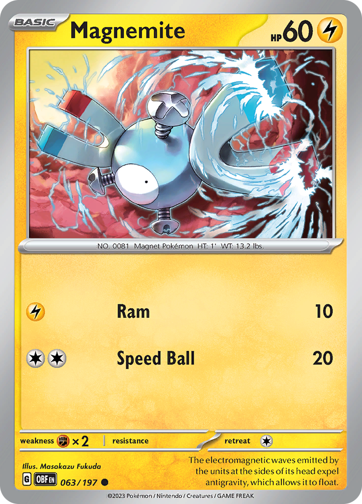 Magnemite (063/197) [Scarlet & Violet: Obsidian Flames] | Exor Games Summserside