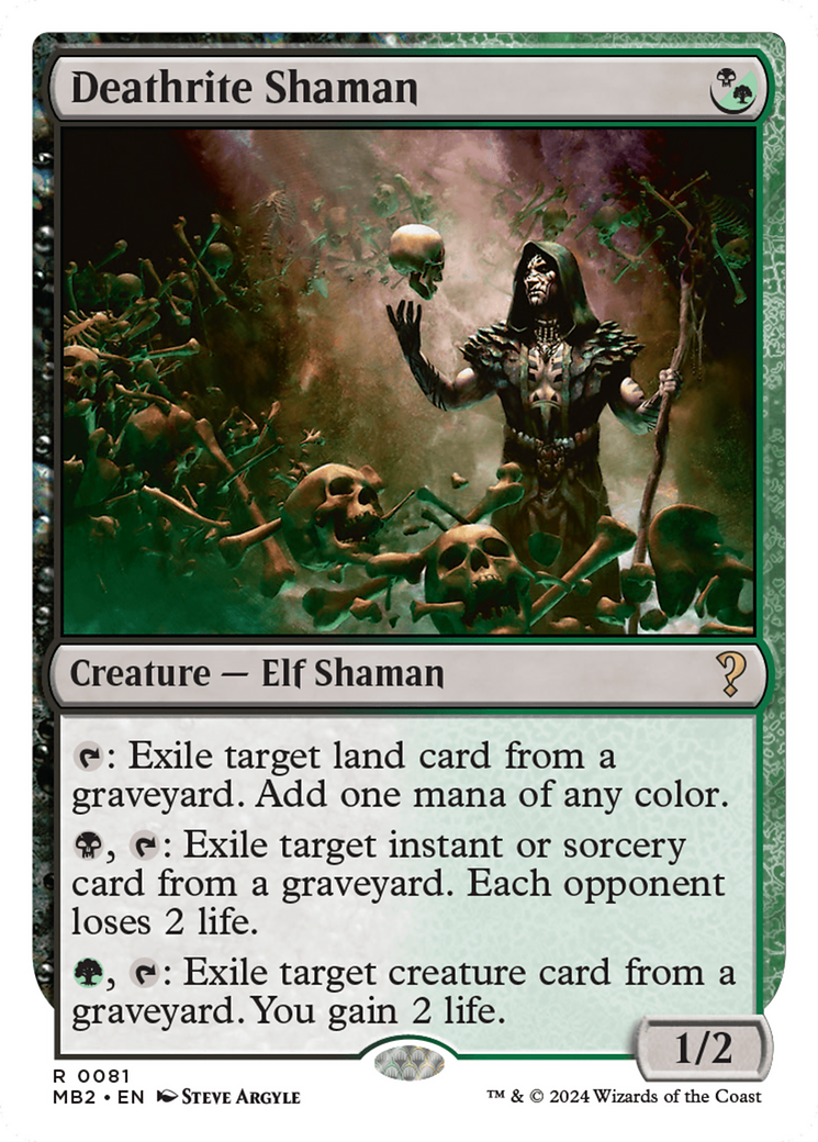 Deathrite Shaman (White Border) [Mystery Booster 2] | Exor Games Summserside