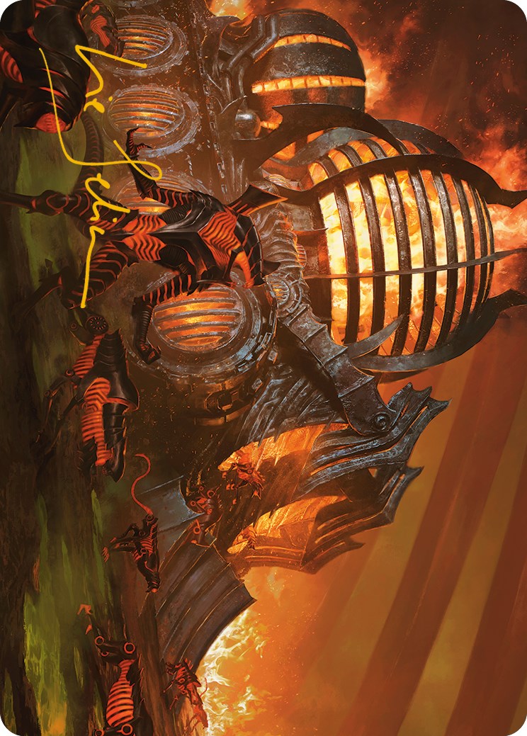 Urabrask's Forge Art Card (Gold-Stamped Signature) [Phyrexia: All Will Be One Art Series] | Exor Games Summserside