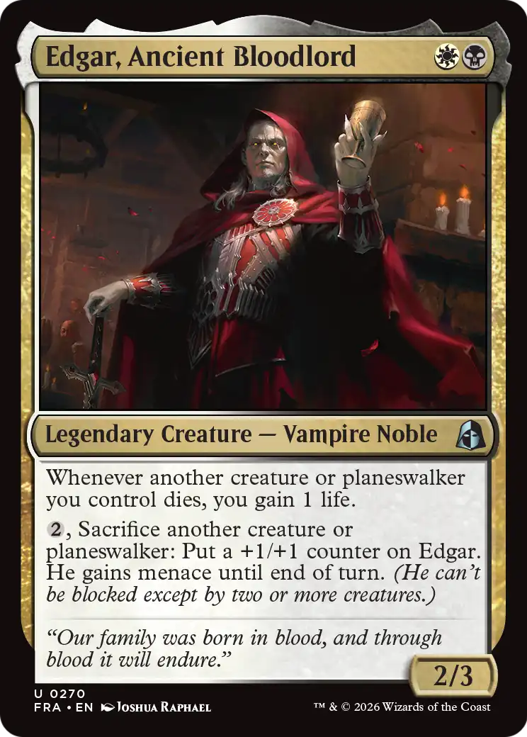 Edgar, Ancient Bloodlord [Reality Fracture] | Exor Games Summserside