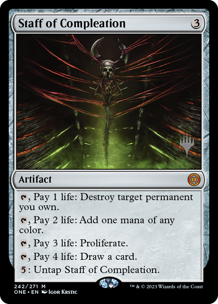 Staff of Compleation (Promo Pack) [Phyrexia: All Will Be One Promos] | Exor Games Summserside