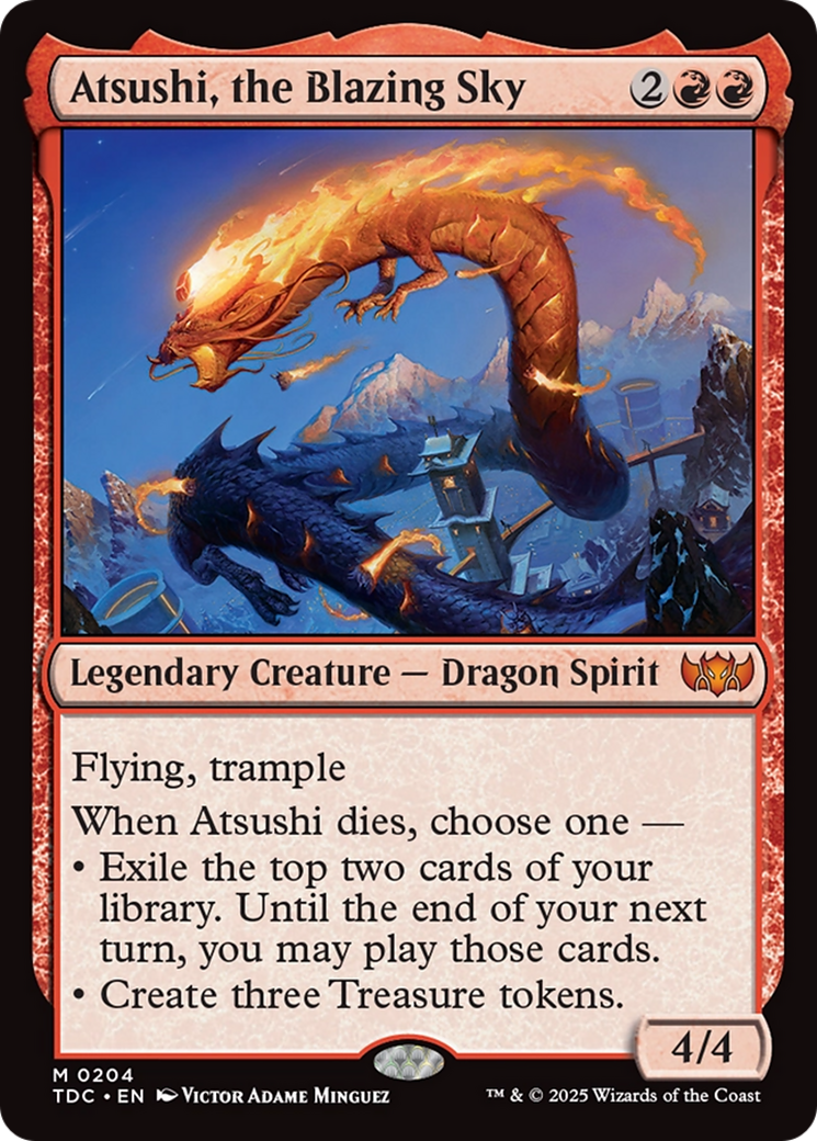 Atsushi, the Blazing Sky [Tarkir: Dragonstorm Commander] | Exor Games Summserside