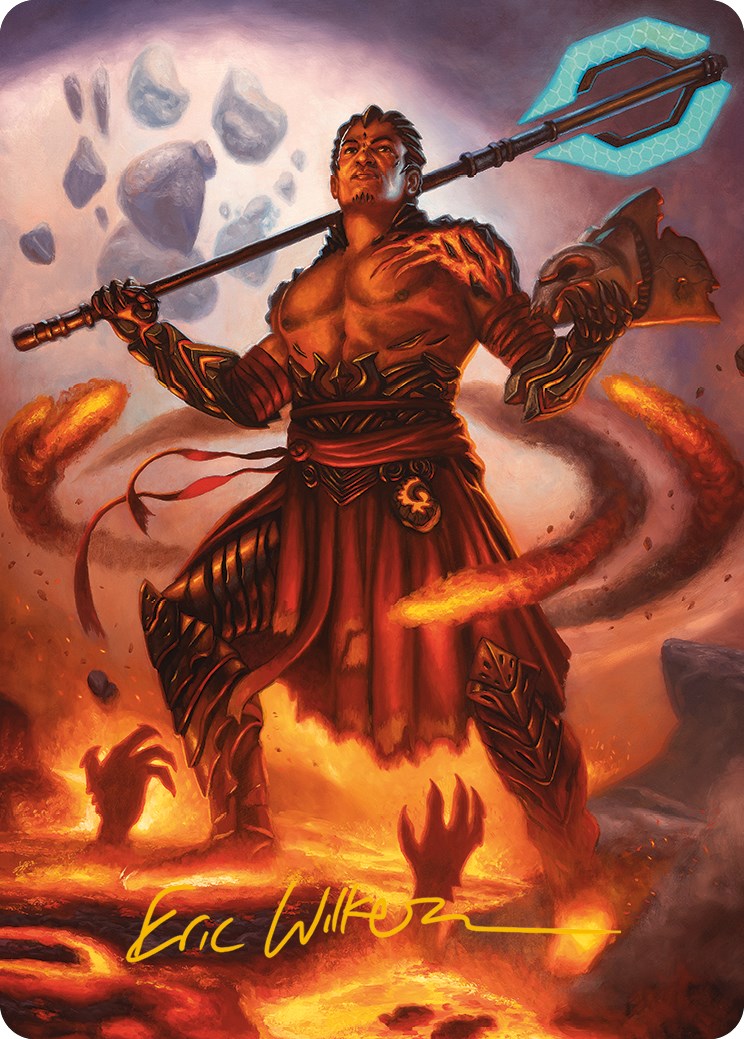Koth, Fire of Resistance Art Card (Gold-Stamped Signature) [Phyrexia: All Will Be One Art Series] | Exor Games Summserside