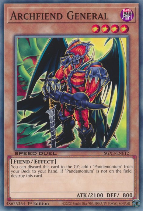 Archfiend General [SGX3-ENE12] Common | Exor Games Summserside