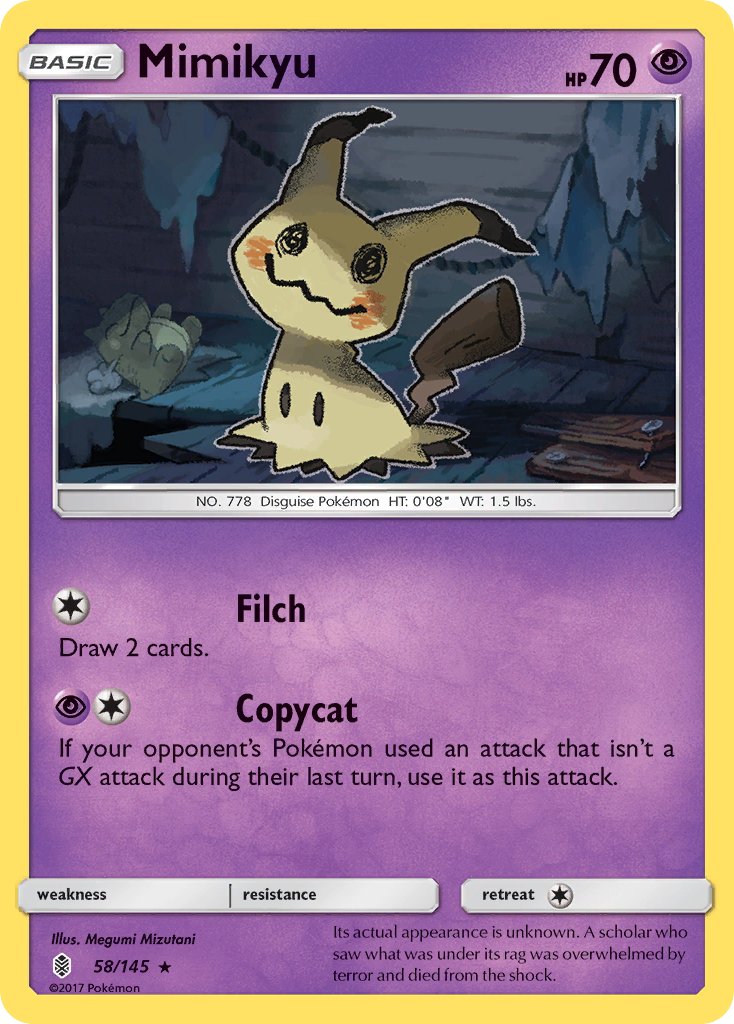 Mimikyu (58/145) (Theme Deck Exclusive) [Sun & Moon: Guardians Rising] | Exor Games Summserside