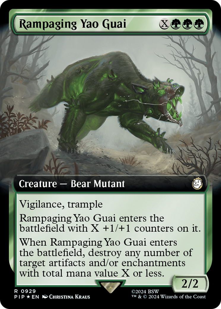 Rampaging Yao Guai (Extended Art) (Surge Foil) [Fallout] | Exor Games Summserside