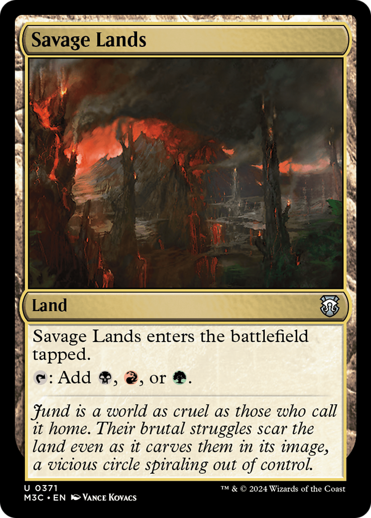 Savage Lands (Ripple Foil) [Modern Horizons 3 Commander] | Exor Games Summserside