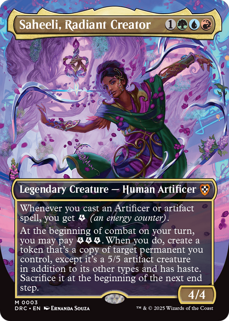 Saheeli, Radiant Creator (Borderless) [Aetherdrift Commander] | Exor Games Summserside