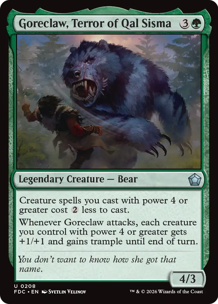 Goreclaw, Terror of Qal Sisma [Foundations Commander] | Exor Games Summserside