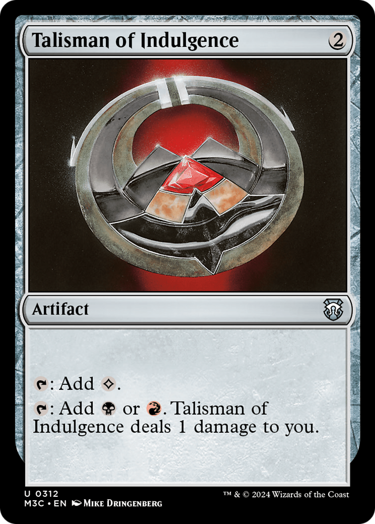 Talisman of Indulgence (Ripple Foil) [Modern Horizons 3 Commander] | Exor Games Summserside