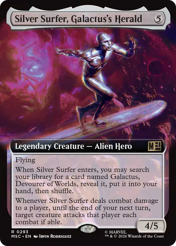 Silver Surfer, Galactus's Herald (Extended Art) [Marvel Super Heroes Commander] | Exor Games Summserside
