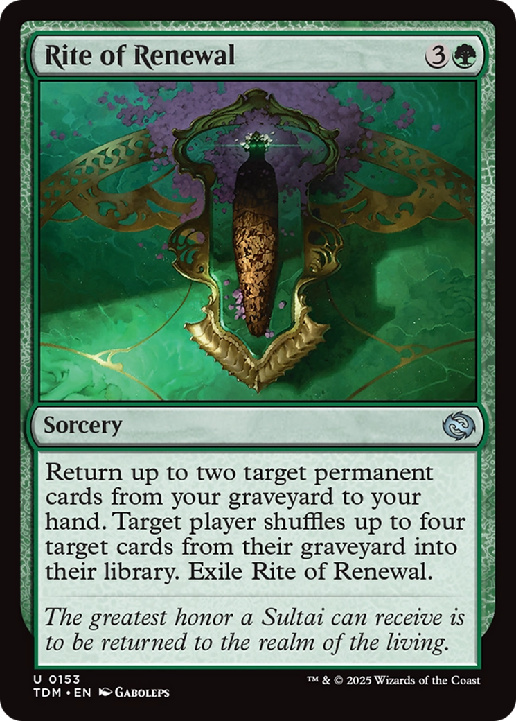 Rite of Renewal [Tarkir: Dragonstorm] | Exor Games Summserside