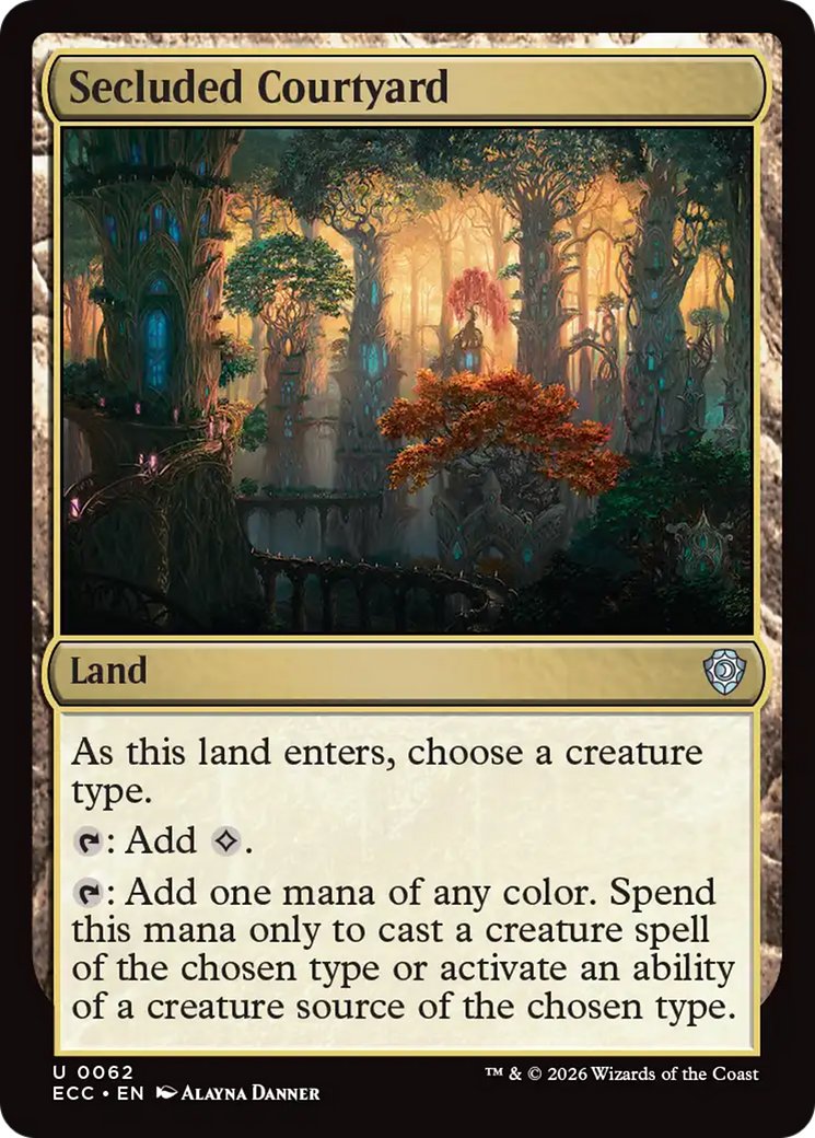 Secluded Courtyard [Lorwyn Eclipsed Commander] | Exor Games Summserside