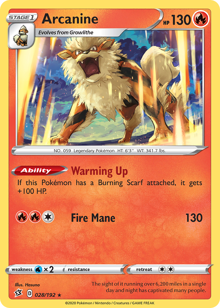 Arcanine (028/192) [Sword & Shield: Rebel Clash] | Exor Games Summserside