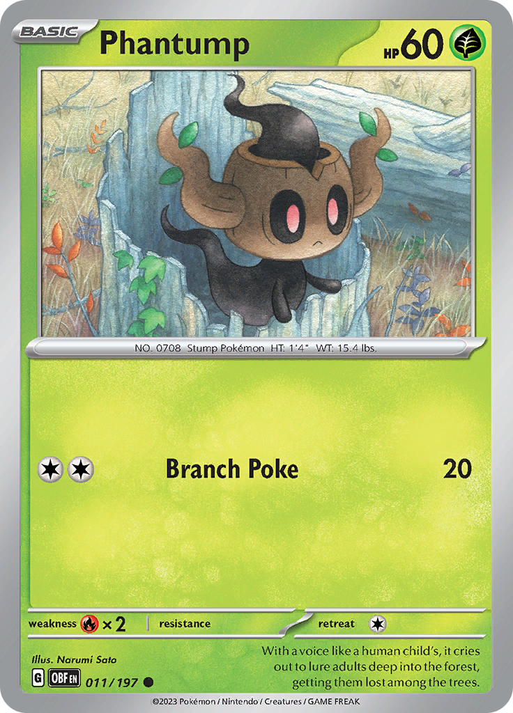 Phantump (011/197) [Scarlet & Violet: Obsidian Flames] | Exor Games Summserside