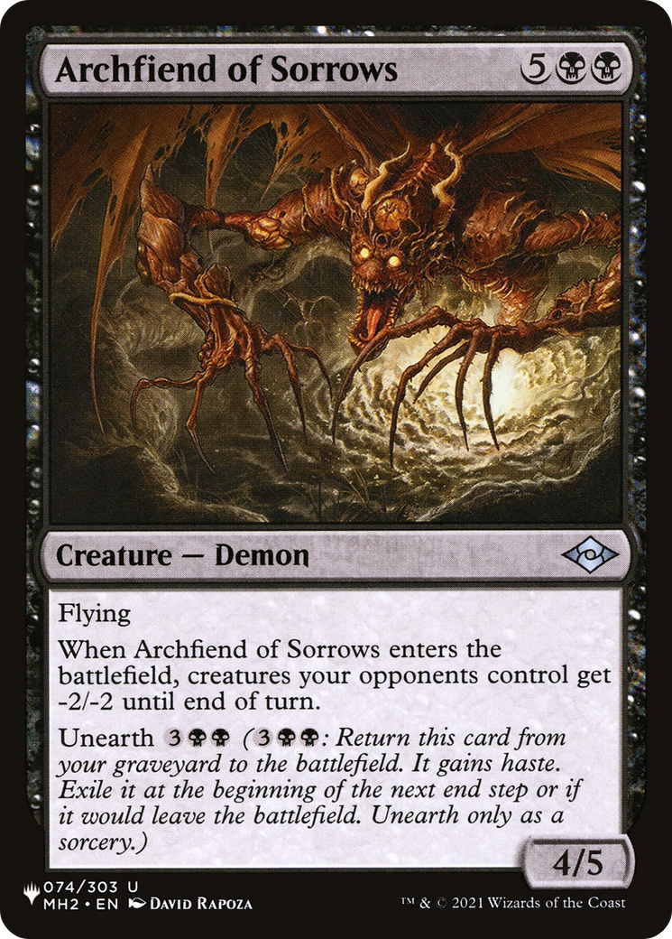 Archfiend of Sorrows [The List Reprints] | Exor Games Summserside