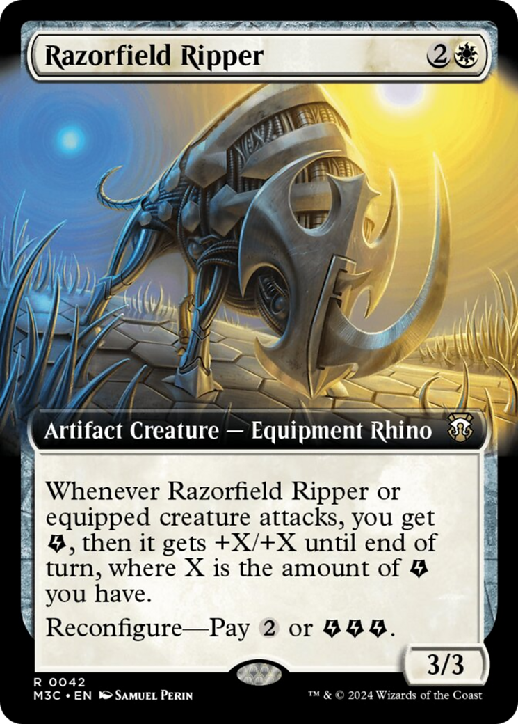 Razorfield Ripper (Extended Art) (Ripple Foil) [Modern Horizons 3 Commander] | Exor Games Summserside