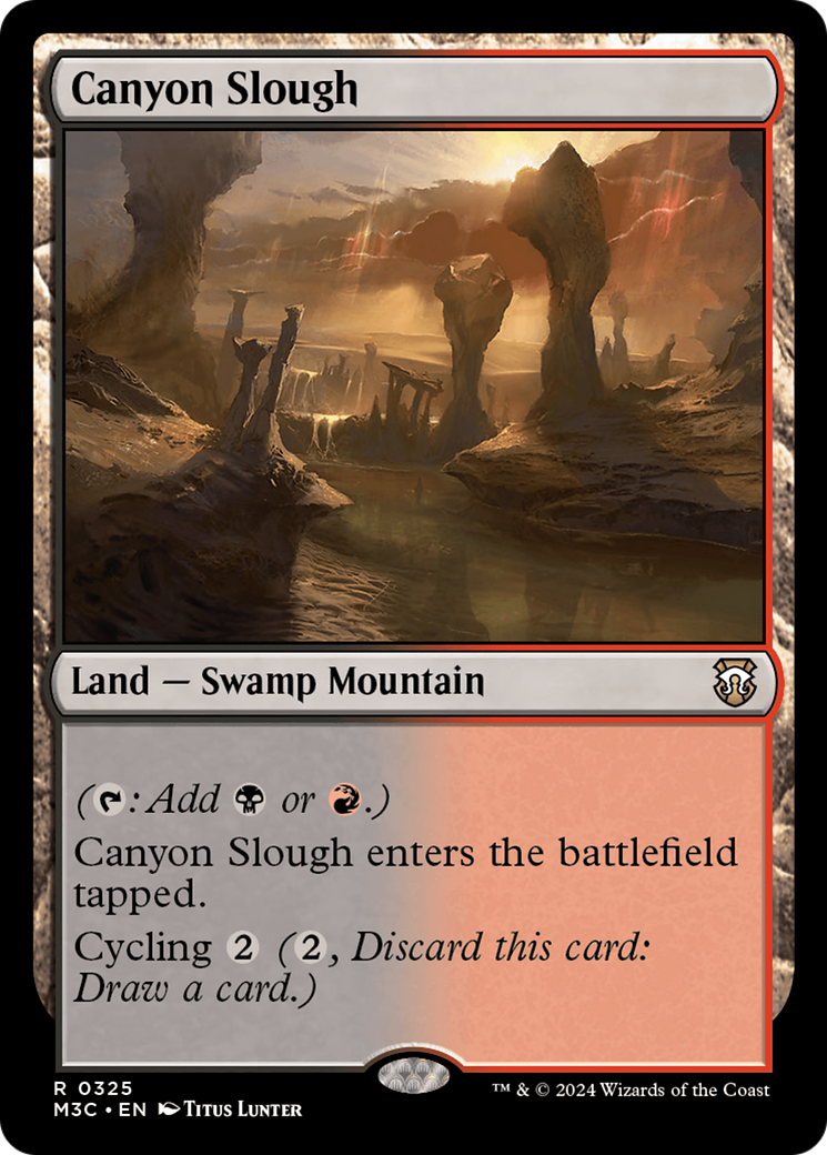 Canyon Slough (Ripple Foil) [Modern Horizons 3 Commander] | Exor Games Summserside
