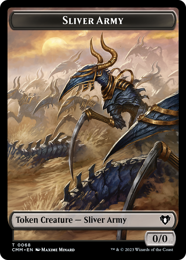 Sliver Army // Sliver Double-Sided Token [Commander Masters Tokens] | Exor Games Summserside