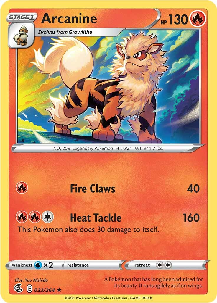 Arcanine (033/264) [Sword & Shield: Fusion Strike] | Exor Games Summserside