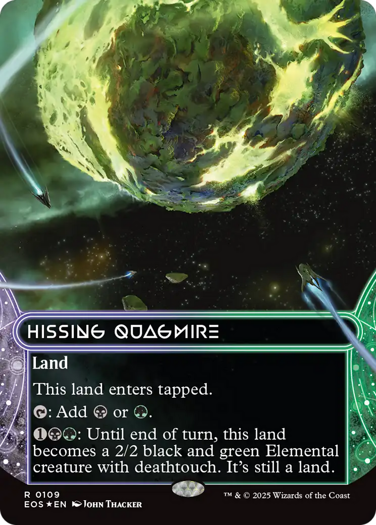Hissing Quagmire (0109) (Borderless) (Galaxy Foil) [Edge of Eternities: Stellar Sights] | Exor Games Summserside