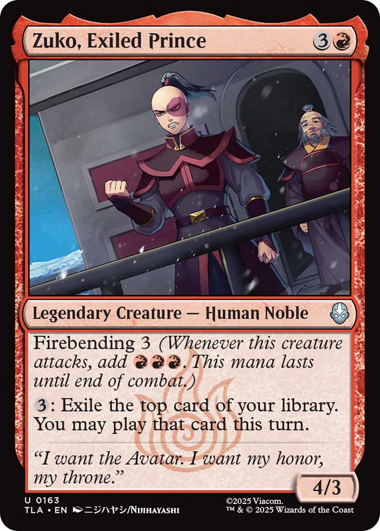 Zuko, Exiled Prince [Avatar: The Last Airbender] | Exor Games Summserside