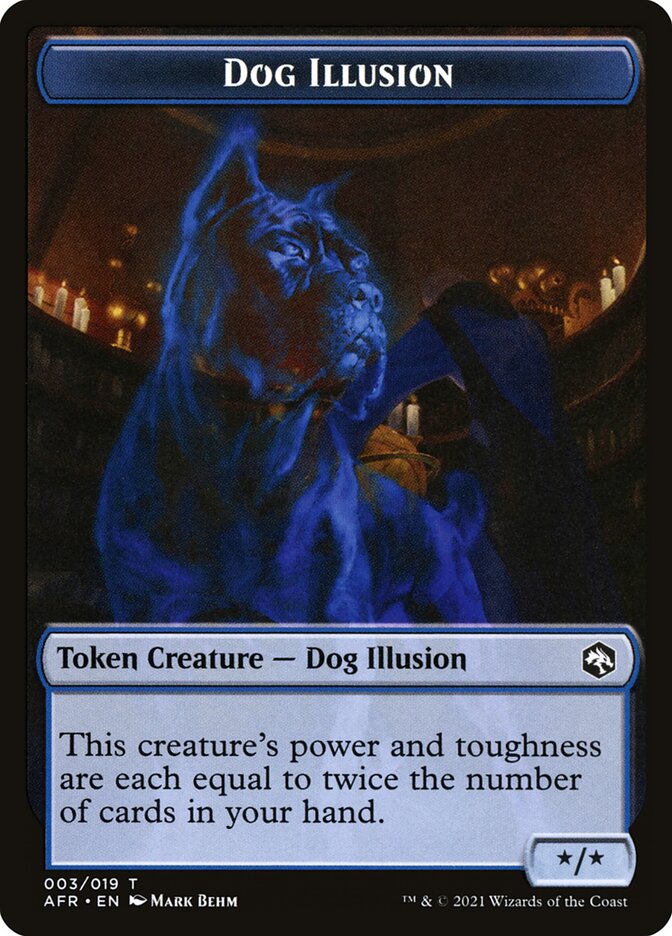 Zombie // Dog Illusion Double-Sided Token [Dungeons & Dragons: Adventures in the Forgotten Realms Tokens] | Exor Games Summserside