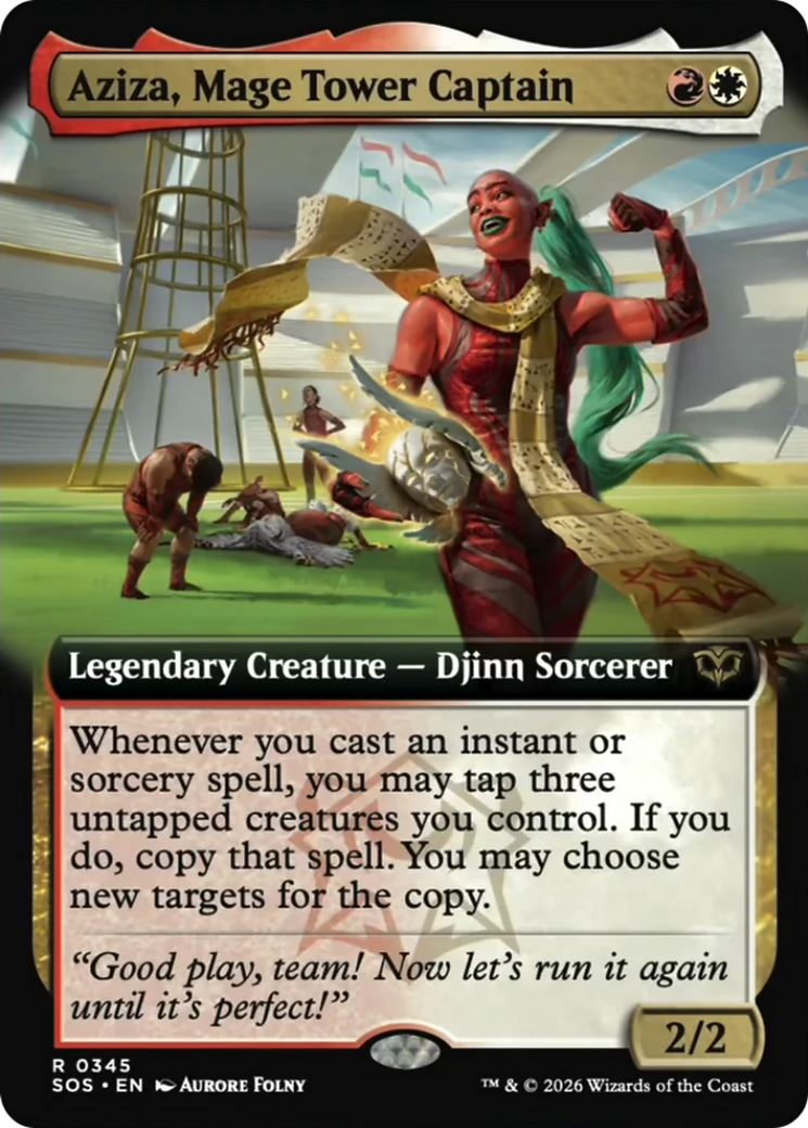 Aziza, Mage Tower Captain (Extended Art) [Secrets of Strixhaven] | Exor Games Summserside