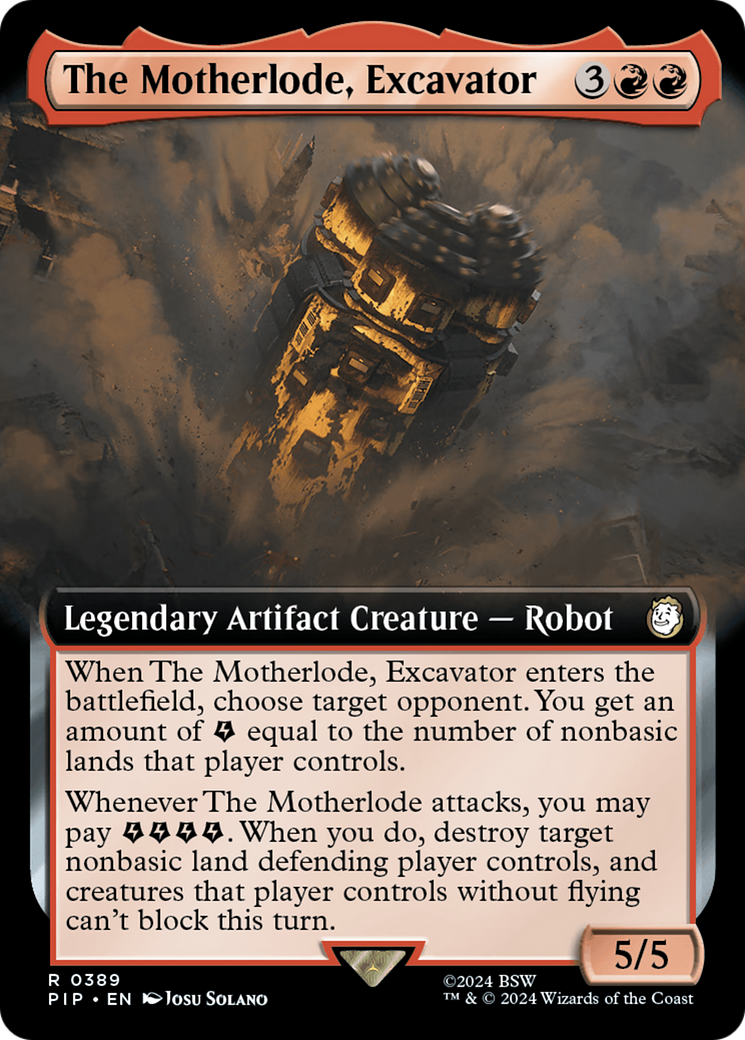 The Motherlode, Excavator (Extended Art) [Fallout] | Exor Games Summserside