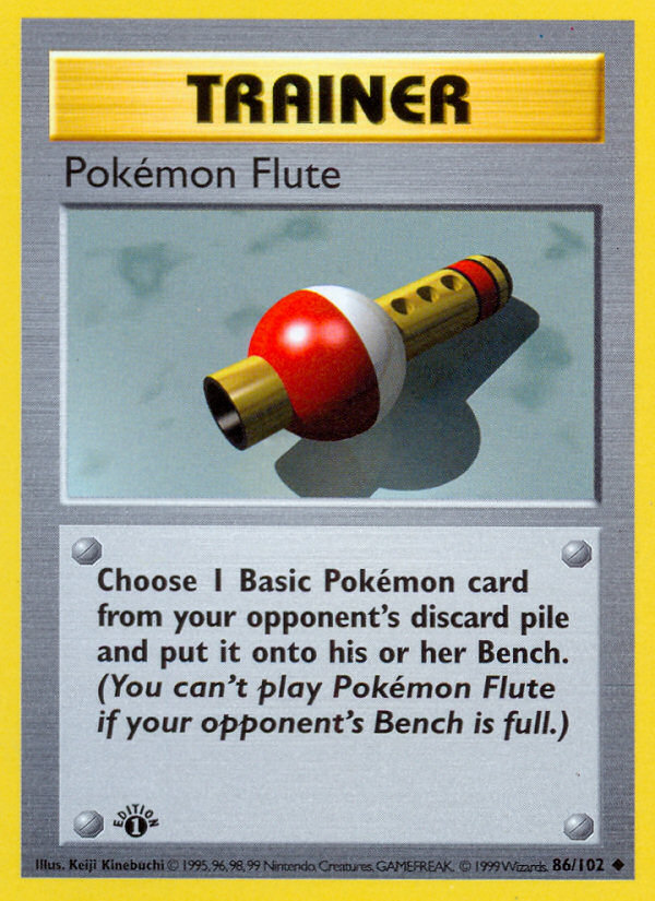 Pokemon Flute (86/102) (Shadowless) [Base Set 1st Edition] | Exor Games Summserside