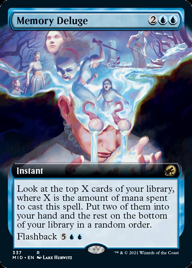 Memory Deluge (Extended Art) [Innistrad: Midnight Hunt] | Exor Games Summserside
