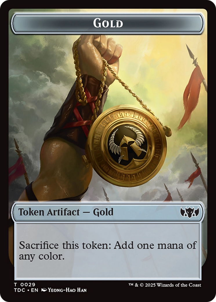 Elemental (0016) // Gold Double-Sided Token [Tarkir: Dragonstorm Commander Tokens] | Exor Games Summserside