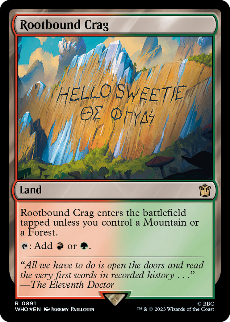 Rootbound Crag (Surge Foil) [Doctor Who] | Exor Games Summserside