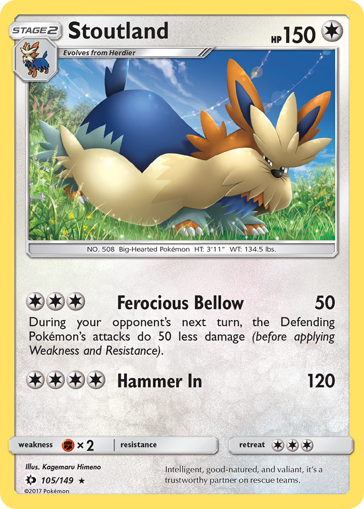 Stoutland (105/149) [Sun & Moon: Base Set] | Exor Games Summserside