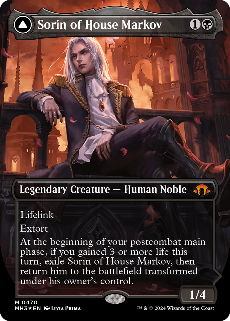 Sorin of House Markov // Sorin, Ravenous Neonate (Borderless) (Textured Foil) [Modern Horizons 3] | Exor Games Summserside