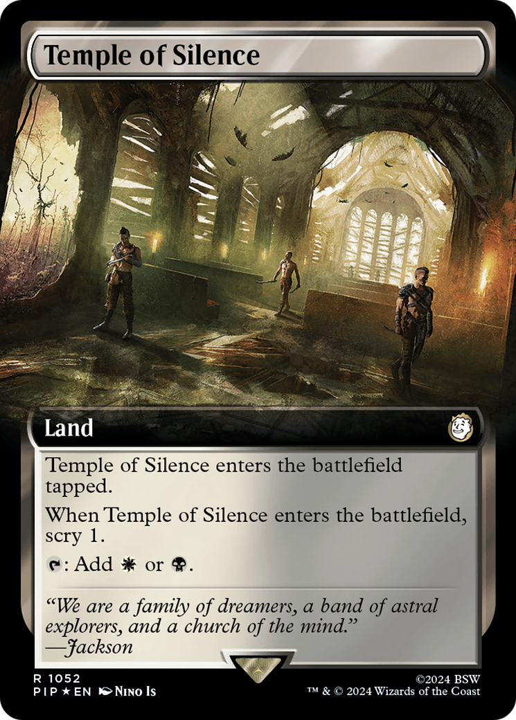 Temple of Silence (Extended Art) (Surge Foil) [Fallout] | Exor Games Summserside