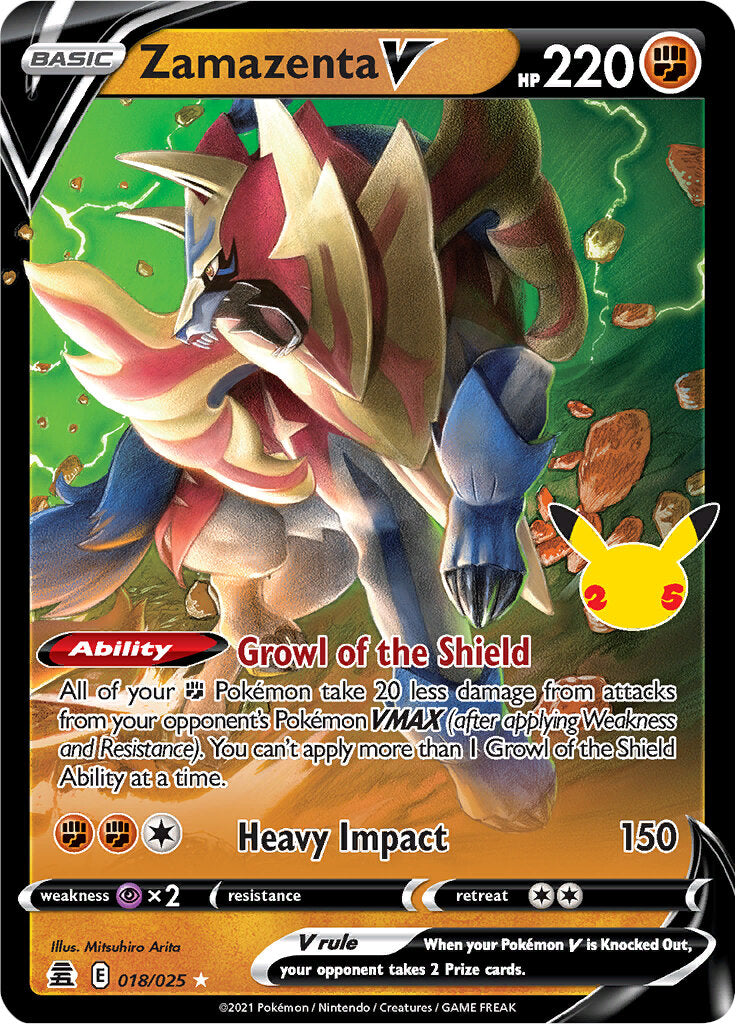 Zamazenta V (018/025) [Celebrations: 25th Anniversary] | Exor Games Summserside