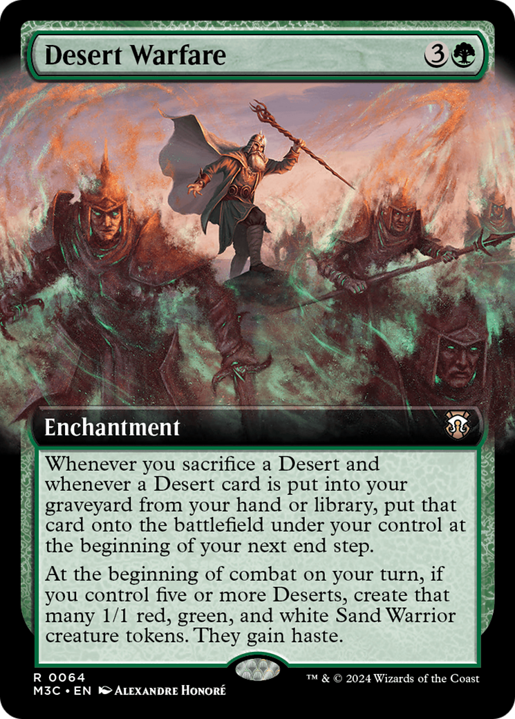 Desert Warfare (Extended Art) (Ripple Foil) [Modern Horizons 3 Commander] | Exor Games Summserside