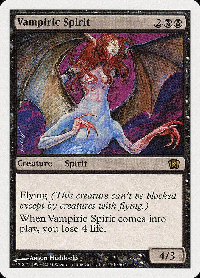 Vampiric Spirit (8th Edition) [Oversize Cards] | Exor Games Summserside