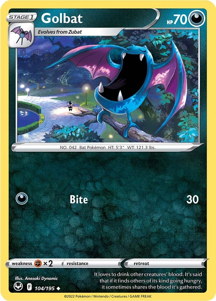 Golbat (104/195) [Sword & Shield: Silver Tempest] | Exor Games Summserside