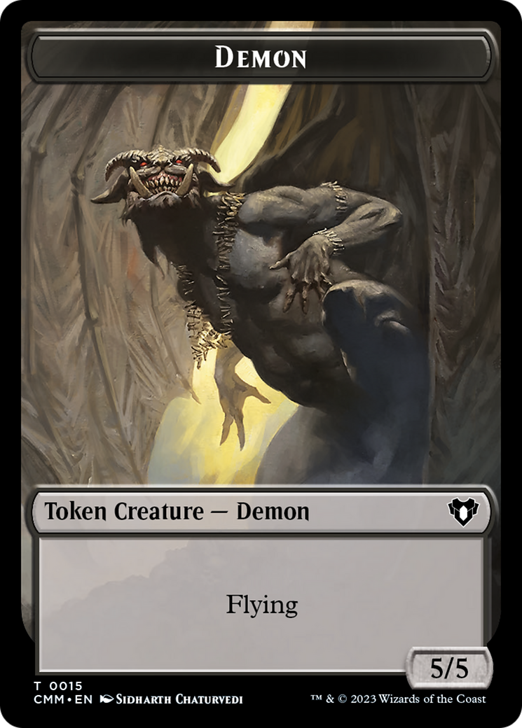 Eldrazi Spawn // Demon Double-Sided Token [Commander Masters Tokens] | Exor Games Summserside