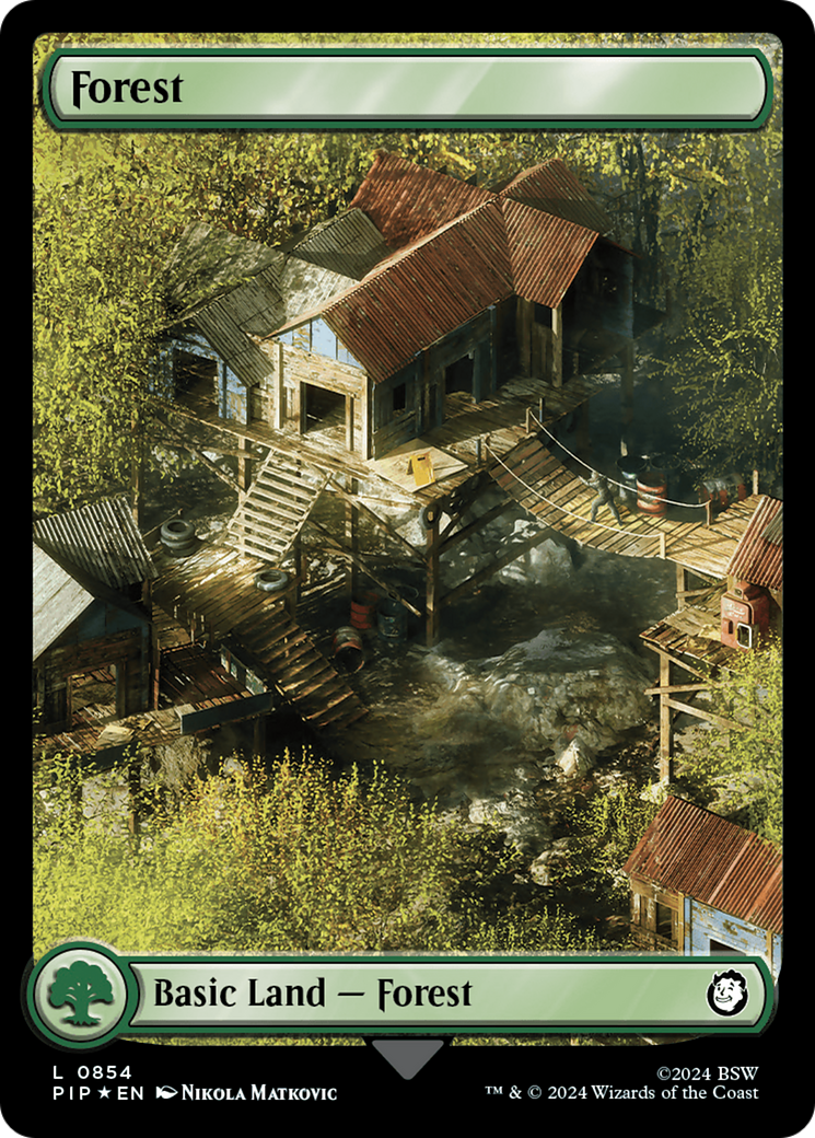 Forest (0854) (Surge Foil) [Fallout] | Exor Games Summserside