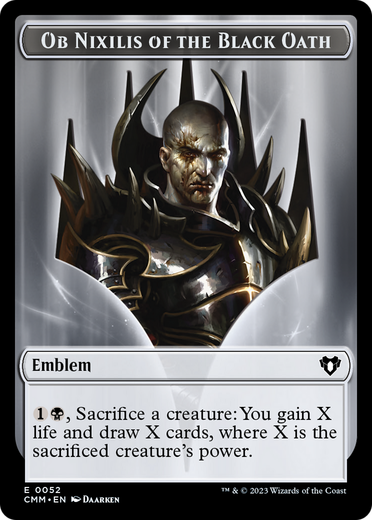 Ob Nixilis of the Black Oath Emblem [Commander Masters Tokens] | Exor Games Summserside