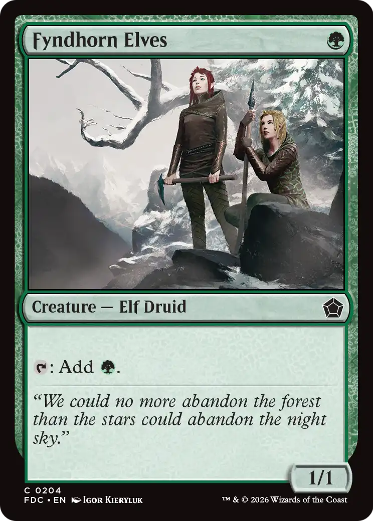 Fyndhorn Elves [Foundations Commander] | Exor Games Summserside