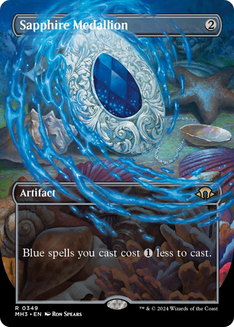 Sapphire Medallion (Borderless) [Modern Horizons 3] | Exor Games Summserside